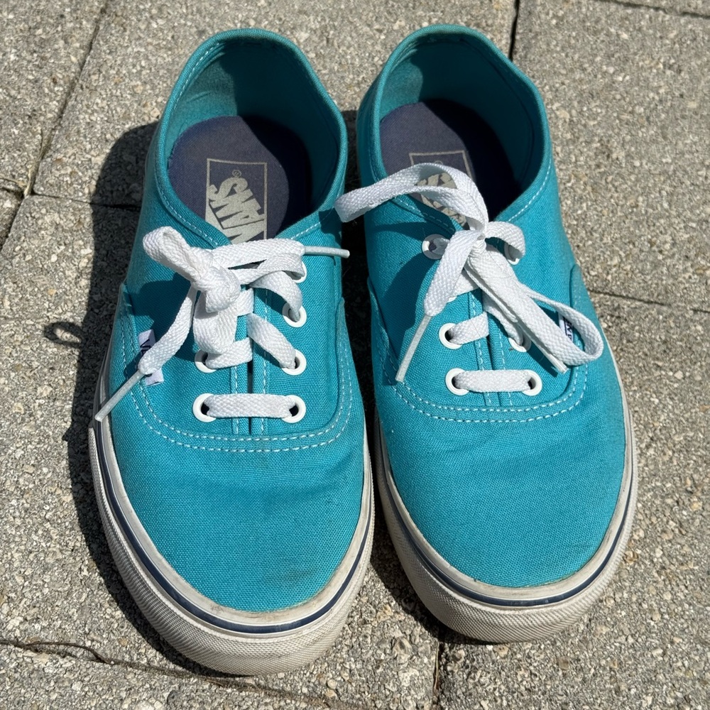 Vans Teal Canvas Sneakers